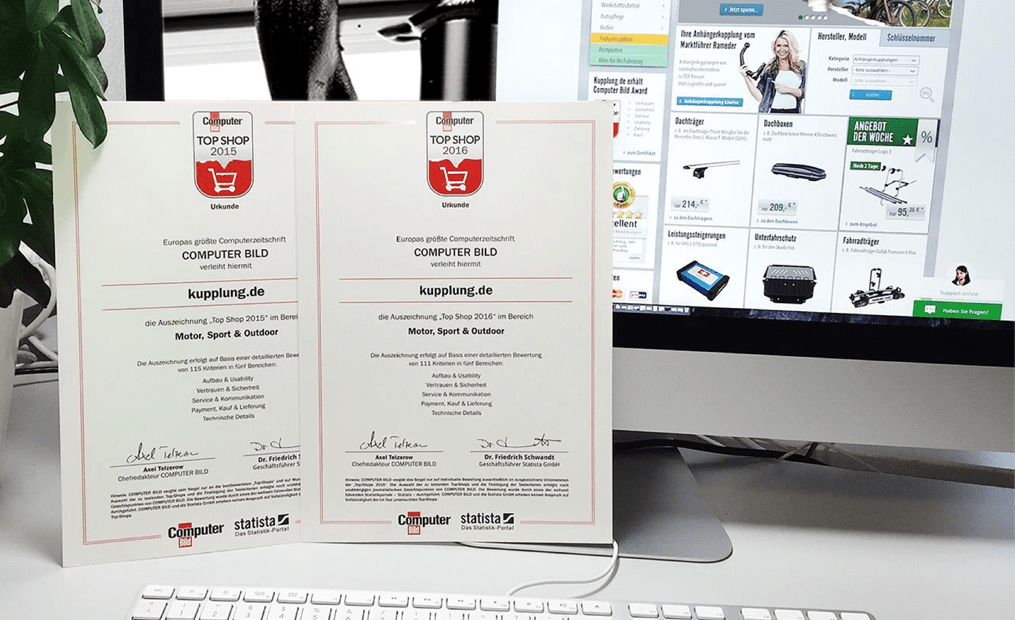 Urkunde Rameder Top-Shop 2016