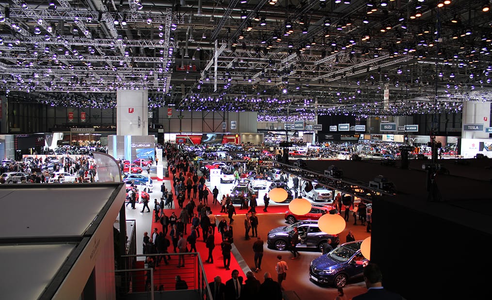 Kleine Pause vor dem Endspurt auf dem Genfer Autosalon.