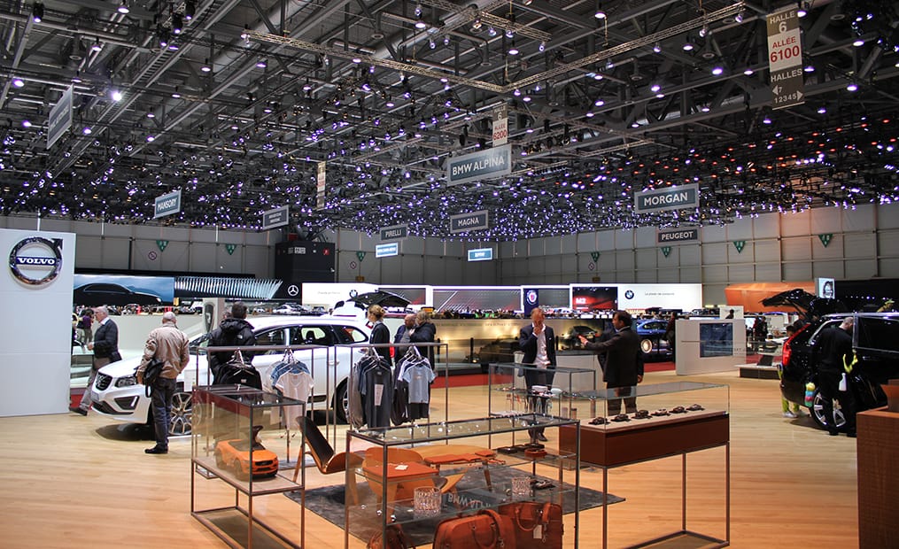 Sehr übersichtlich geht es am Stand von Volvo zu. Man könnte meinen bei den Schotten zu Gast zu sein.