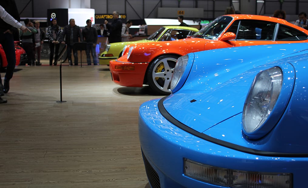 Eine schöne und extravagante Ausstellung des Porsche 911 ist hier zu sehen.