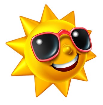Sonne mit Sonnenbrille