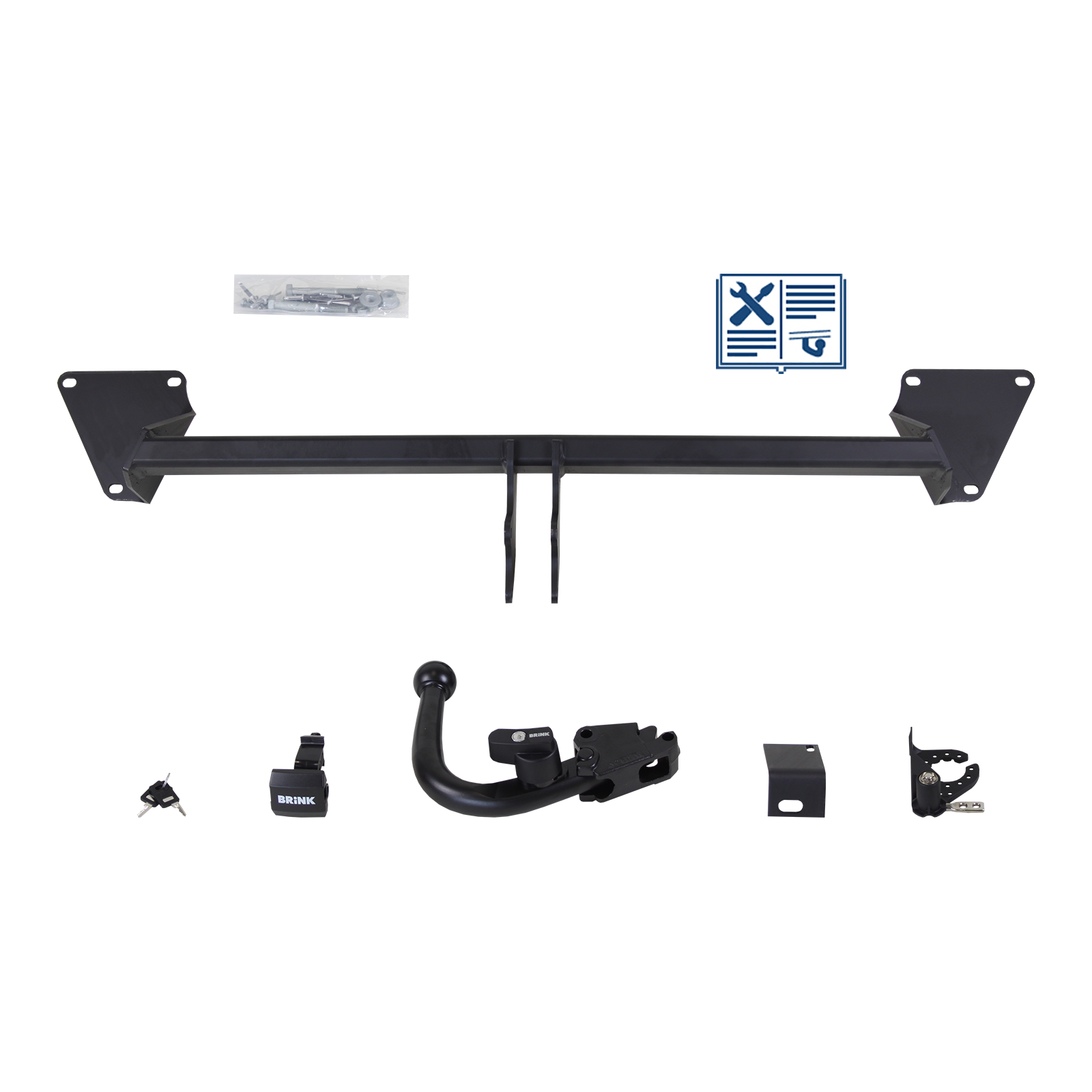 Brink Anhängerkupplung Abnehmbar Inkl. TowTec E-Satz 13polig & Montage - Mini Paceman