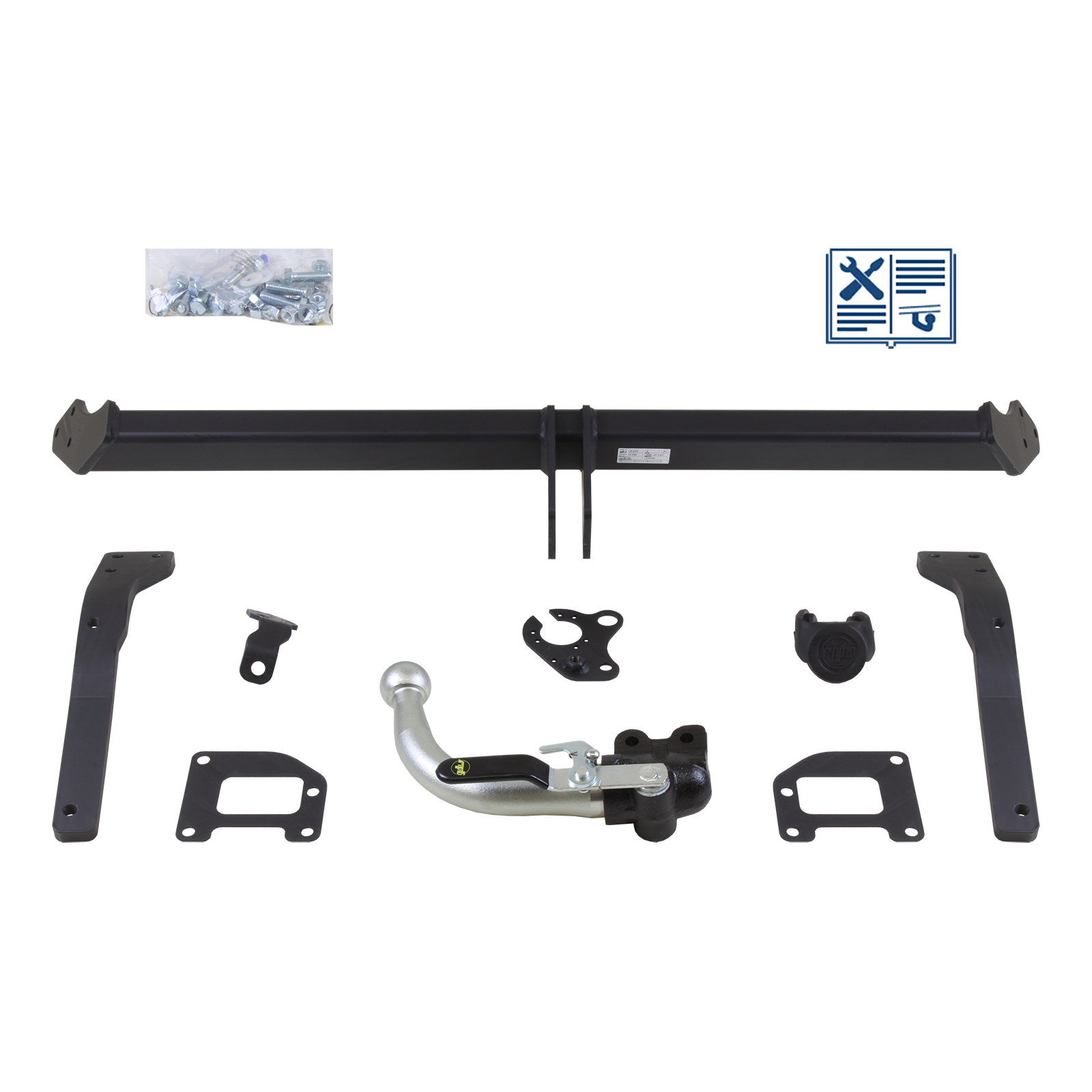GDW Anhängerkupplung abnehmbar Kugelstange von hinten gesteckt - RENAULT MEGANE IV Grandtour