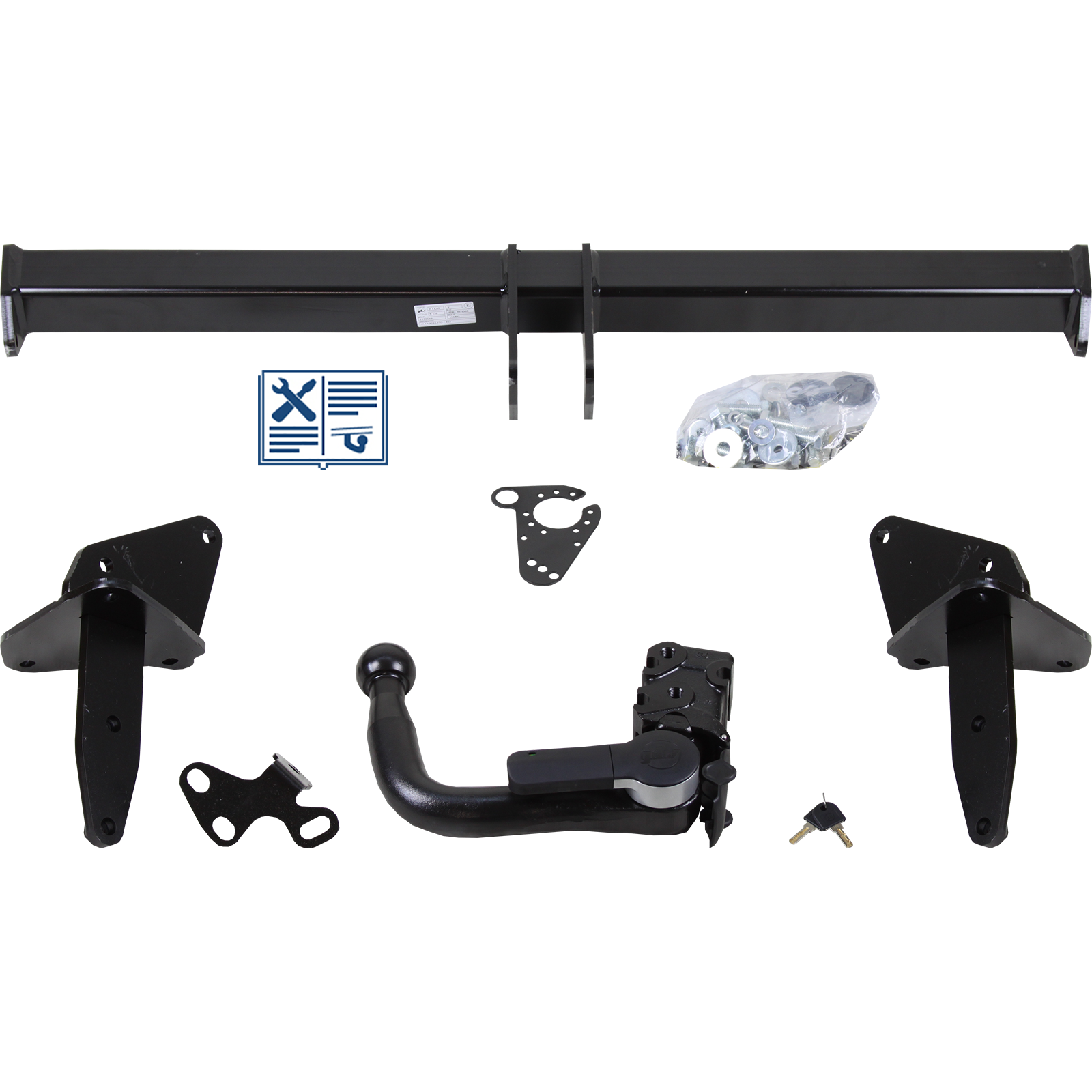 GDW Anhängerkupplung abnehmbar Kugelstange von unten gesteckt - ALFA ROMEO STELVIO