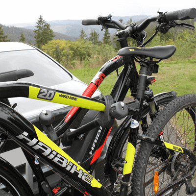 Westfalia BC 60 Fahrradträger für die Anhängerkupplung - inkl. Tasche |  Kupplungsträger für 2 Fahrräder | E-Bike geeignet | zusammenklappbar