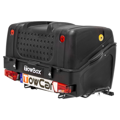 Transportbox für Anhängerkupplung TowBox V1 schwarz - Montage auf