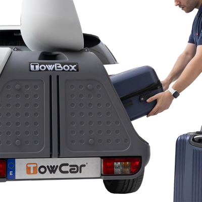 Transportbox für Anhängerkupplung TowBox V2 grau - Montage auf