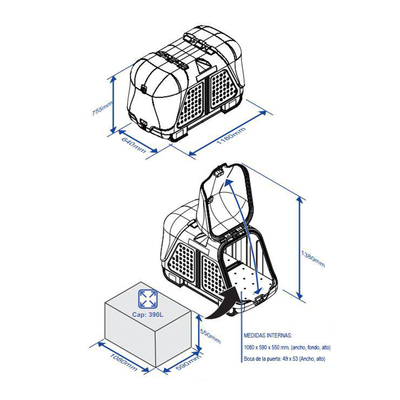 Transportbox für Anhängerkupplung TowBox V2 Dog grau