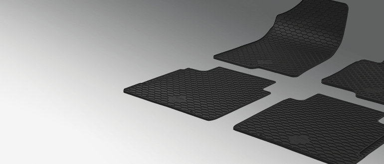 Gummi-Fußmatten schwarz für BMW X6 Bj 08.19
